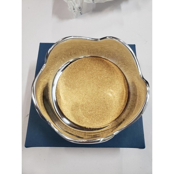 Coastal Collection Sterling Bowl Silver Stainless Steel Rose Pattern Serveware - Picture 3 of 14